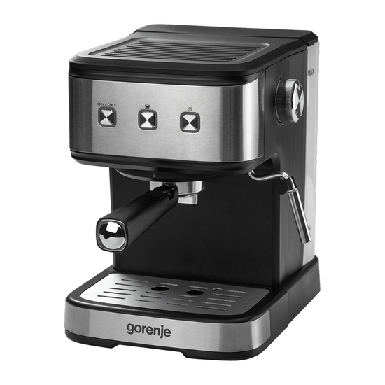 Aparat za espresso kafu Gorenje ESCM 12 MBK, 850 W, 1.5 l, Inox / Crna