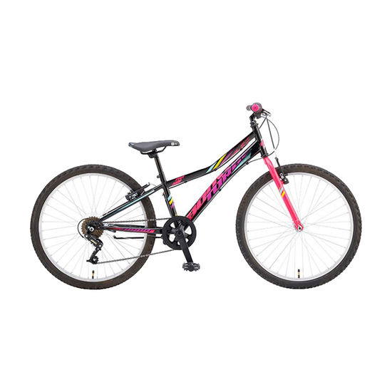Bicikl Booster TURBO 240 B240S01214 Black-Pink, Crna / Roze, 6 brzina, Za decu