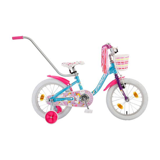 Bicikl Polar Junior 14 Unicorn Baby B142S00203, Pink / bela / plava / ljubičasta, Za decu