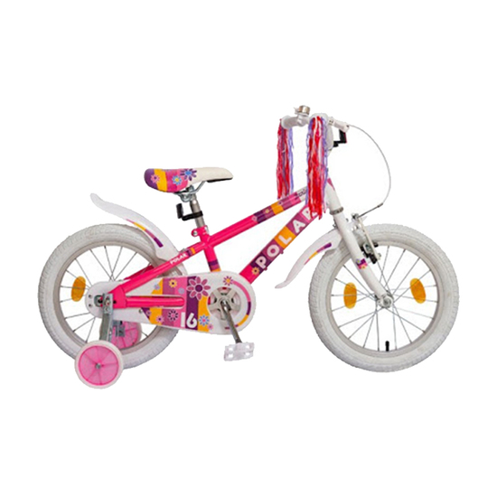 Bicikl Polar JUNIOR GIRL 20 PINK-WHITE, Roze / bela, Za decu