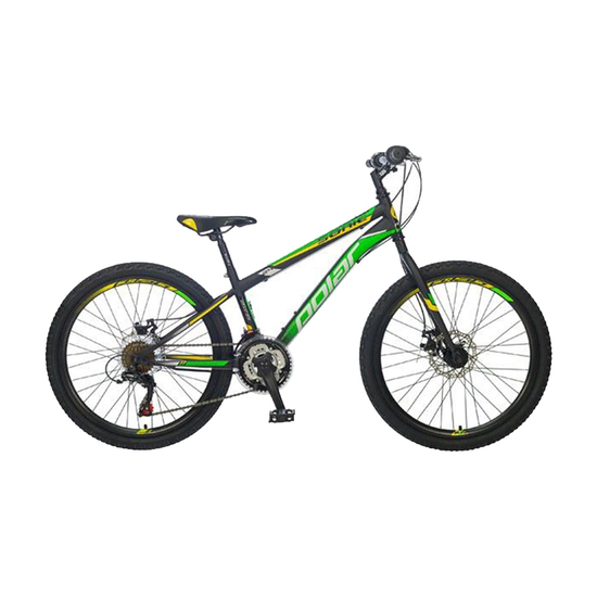 Bicikl Polar Sonic 24 BLACK-GREEN, Crna / Zelena, 18 brzina, Za decu