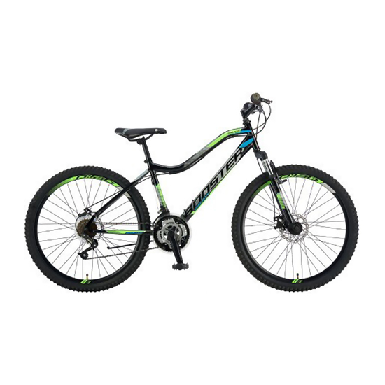 Bicikla Booster GALAXY BLACK BLUE GREEN 25 B260S01251, 26'', 6 brzina, Za odrasle, Crna/Plava/Zelena