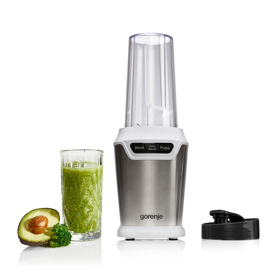 Blender Gorenje BN 700 XG NUTRI, 700 W, 0.75 l, 20000 o/min, Bela/Inox