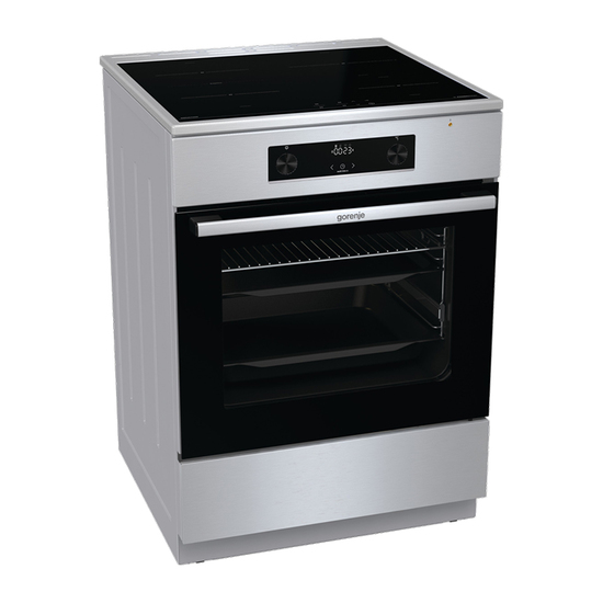 Električni šporet Gorenje GEIT6C60XPG, Staklokeramička ploča, 4 zone, 71 l, Inox