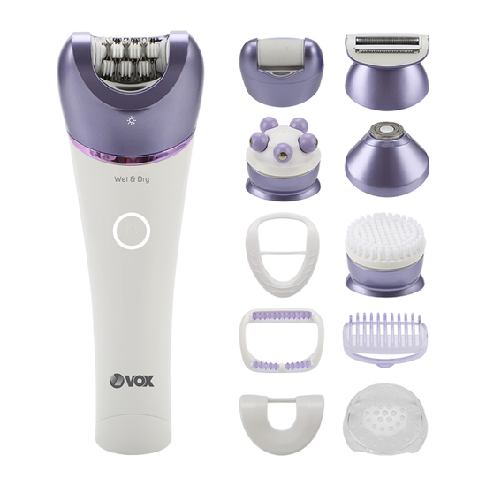 Epilator Vox LS607P, 600 mAh, IPX7, Bela / Ljubičasta