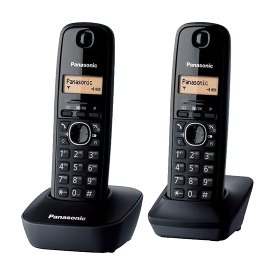 Fiksni telefon Panasonic KX-TG 1612 FX, Bežični, Crna