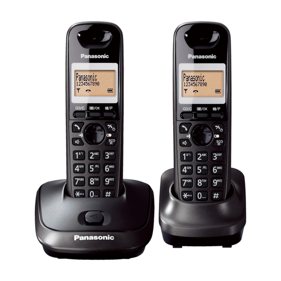 Fiksni telefon Panasonic KX-TG 2512 FXT, Bežični, Crna