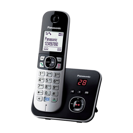 Fiksni telefon Panasonic KX-TG6821 FXB, Bežični, Crna