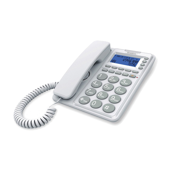 Fiksni telefon Uniden AT 6410 W, Žični, Beli