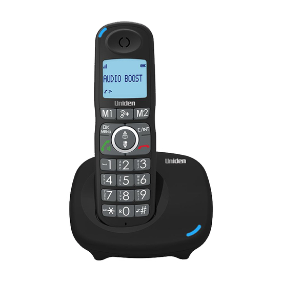 Fiksni telefon Uniden AT4104BK, Bežični, Crni