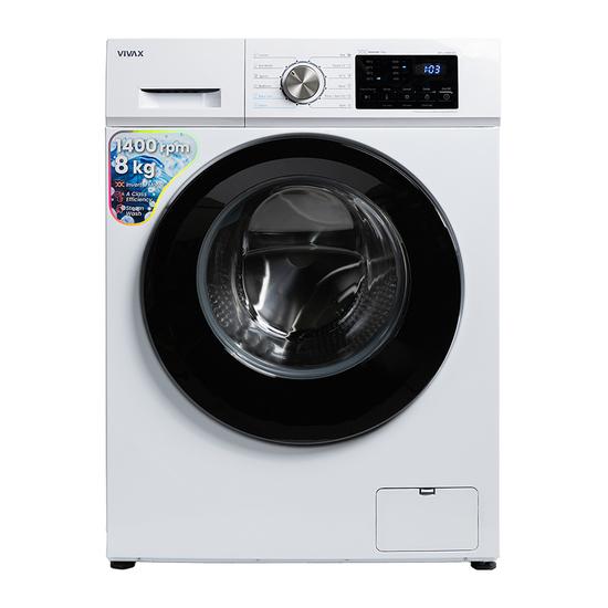 Mašina za pranje veša Vivax WFL-140812CI, Inverter, 8 kg veša, 1400 o/min, Bela