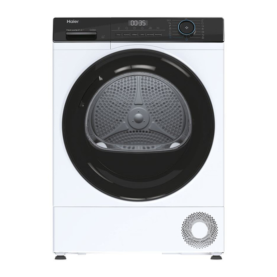 Mašina za sušenje veša Haier HD90-A2939E-S, Toplotna pumpa, 8 kg veša, 15 programa, Bela
