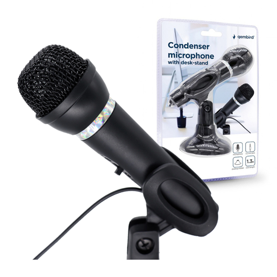 Mikrofon Gembird MIC-D-04, Kondenzatorski, Sa stalkom