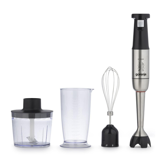 Mikser Gorenje HBX 1500 WS, 3u1 (Štapni+Mikser+Secko), 1500 W, 0.6 l mešanje, 0.5 l seckanje