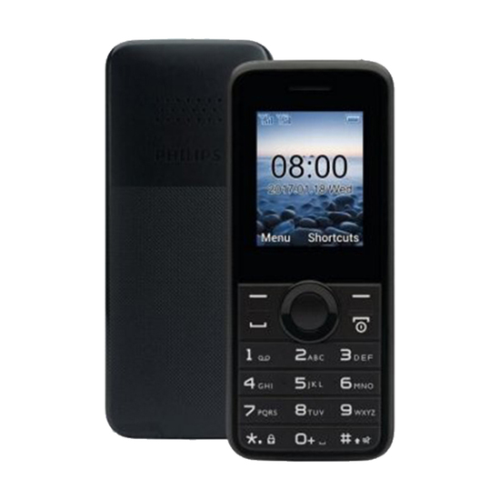 Mobilni telefon Philips E106 Xenium, Crna, Dual Sim, 1.8