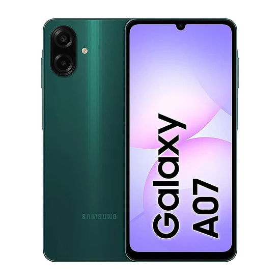 Mobilni telefon Samsung A07, Zelena, 4G, Dual Sim, 6/128 GB, 6.7'', 720x1600, 50+2/8 MP, Helio G88