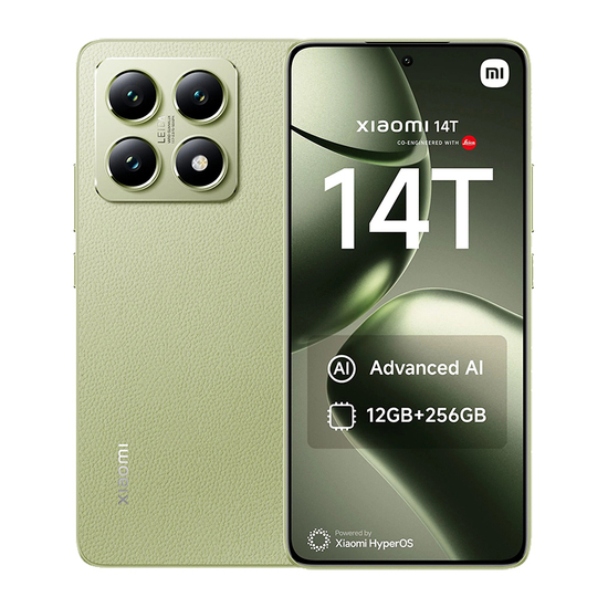Mobilni telefon Xiaomi 14T, Zelena, Dual Sim, 5G, 6.67'', Dimensity 8300 Ultra 8-Core, Mali G615-MC6, 12 GB RAM, 256 GB, 50+50+12 / 32 MP, Android 14, HyperOS