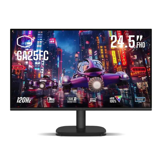 Monitor Cooler Master GA25FC, GAMING, 24.5'', 1920x1080 Full HD, IPS, 120 Hz