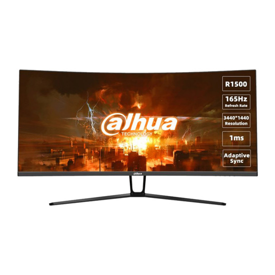 Monitor Dahua LM34-E330C, 34'', 3440 x 1440, 21:9, 165 Hz, 1 ms, Zakrivljen, GAMING