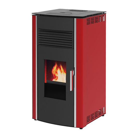 Peć na pelet Alfa Plam LUCA R CRVENA, 8 kW, Max 51m2