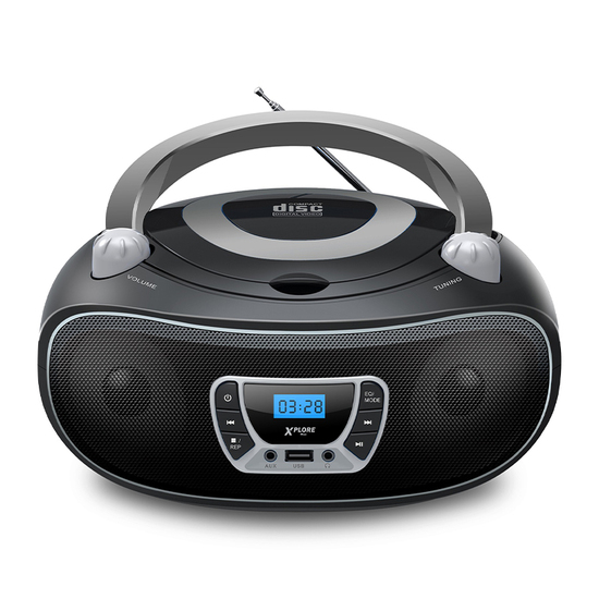 Radio CD Xplore XP5401 BT, crna/siva
