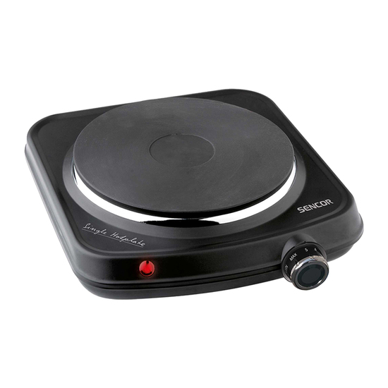 Rešo Sencor SCP 1504BK-EUE4, 1500 W, 1 ringla, crna boja