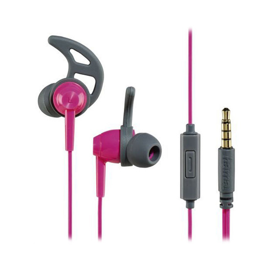 Slušalice Hama 177022 Action, Pink - Sive