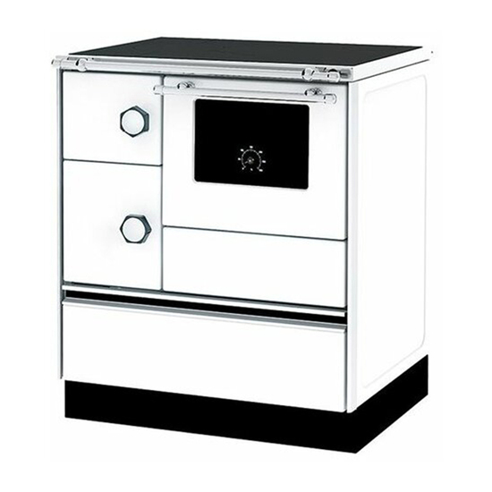 Šporet na čvrsto gorivo za etažno grejanje Alfa Plam 70 E Termo, Desno, Bela, 12 kW