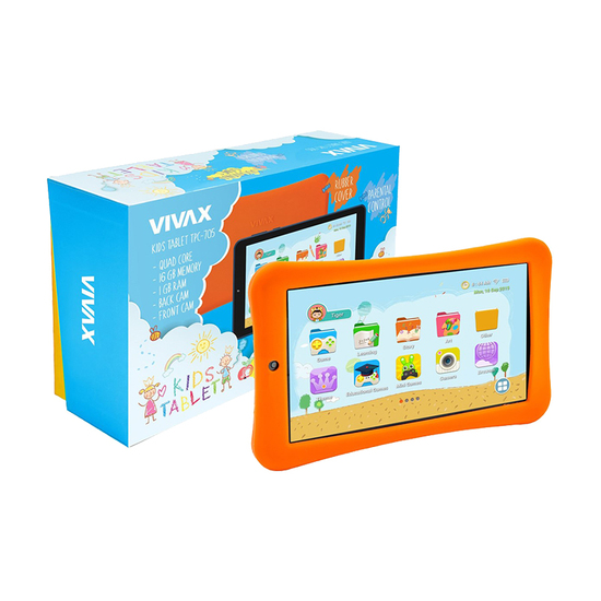 Tablet Vivax TPC-705 KIDS, 7'', MT8167 Quad Core Cortex-A53 1.3 GHz, 16 GB, 1 GB RAM, 0.3 / 2.0 Mpix, Teget