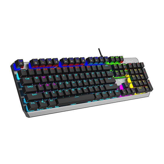 Tastatura Aula F2066-II, Mehanička, Gejmerska, Blue switch, USB
