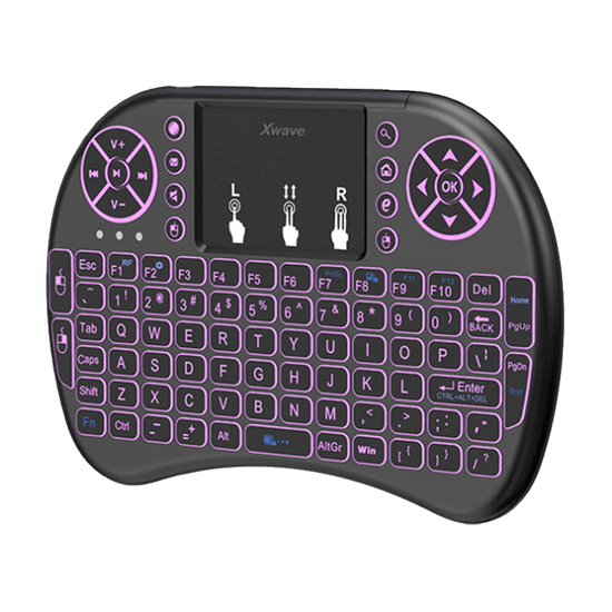 Tastatura Xwave I8 mini, USB, Bežična, Backlight