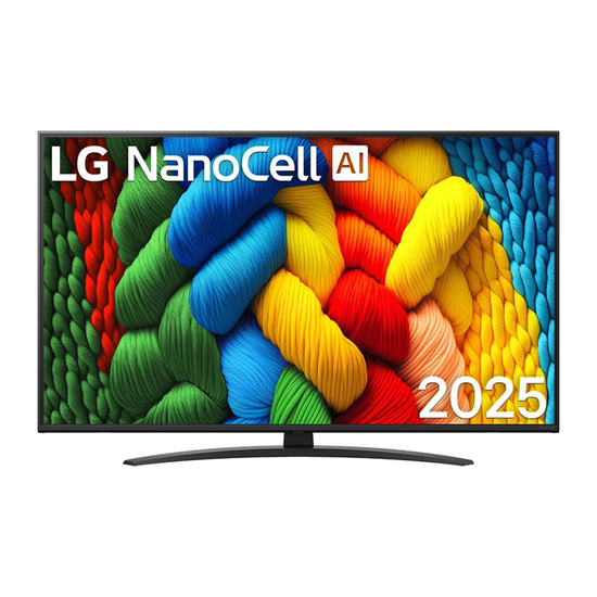 Televizor LG 50NANO81A3A, 50'', 3840x2160 UHD 4K, NANOCELL, α7 AI Processor 4K Gen8AI, α7 AI Sound Pro, Web OS