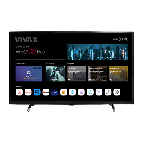 Televizor Vivax TV-32S60WO, 32'' (81 cm), 1366 x 768 HD Ready, DVB-T2/C/S2, Smart Web OS