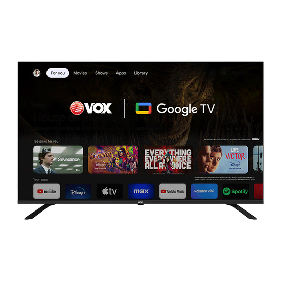 Televizor Vox 50GOU205B, 50''(127 cm), 3840 x 2160 Ultra HD 4K, Smart Google TV