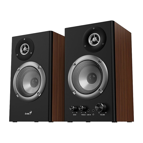 Zvučnici Genius SP-HF1200B,EU, 100-240V, 2.0, wood, 36W, 3.5mm