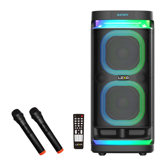 Zvučnik LEXA LX-501, Bluetooth, 900 W, 12V/7500 mAh, crna boja